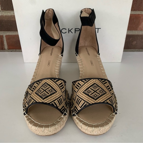 Rockport Womens Marah Ankle Strap wedge espadrille sandals US 9.5 W wide width - Picture 3 of 11